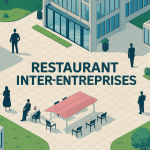les rie restaurant inter entreprises modernes vue aerienne