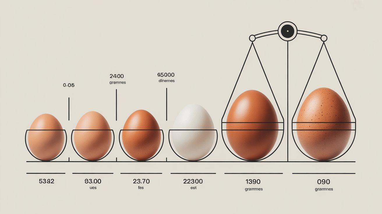 poids d'un blanc d'oeuf differents calibres