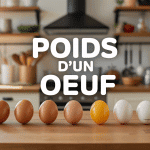 Vue œufs tailles poids cuisine balance moderne