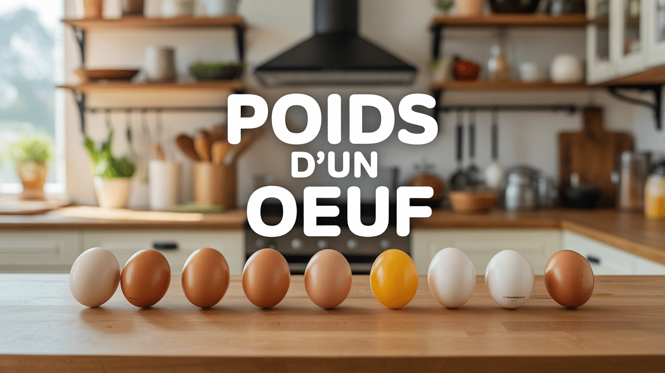 Vue œufs tailles poids cuisine balance moderne