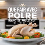 que faire avec du blanc de poulet cuit assiette legumes frais
