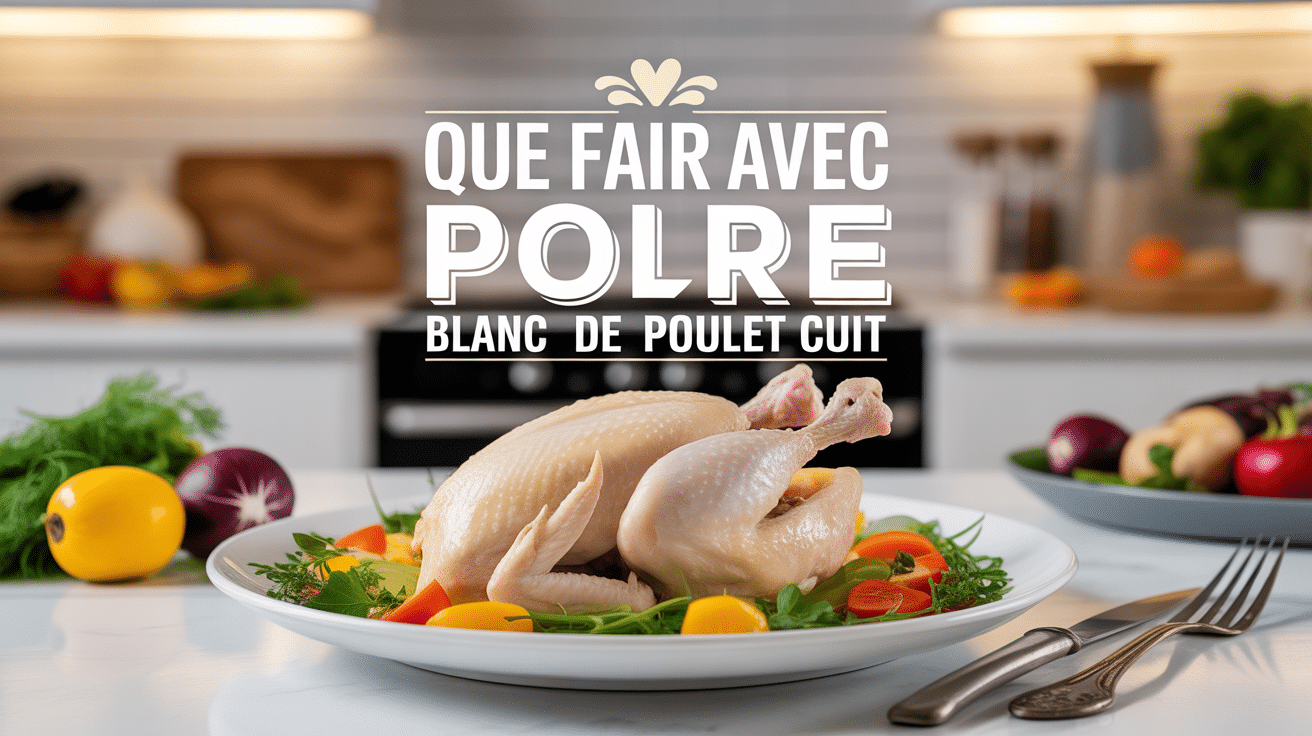 que faire avec du blanc de poulet cuit assiette legumes frais