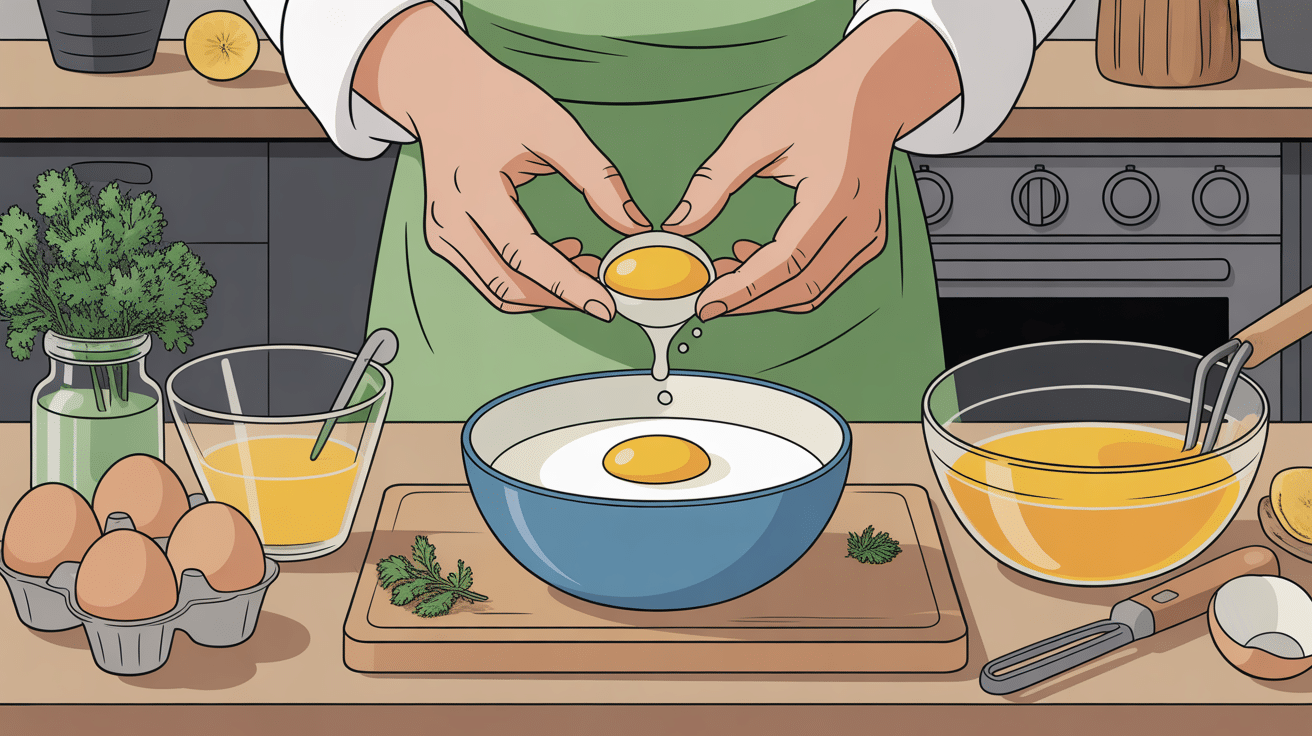 Illustration recette avec jaune d'oeuf conseils pratiques