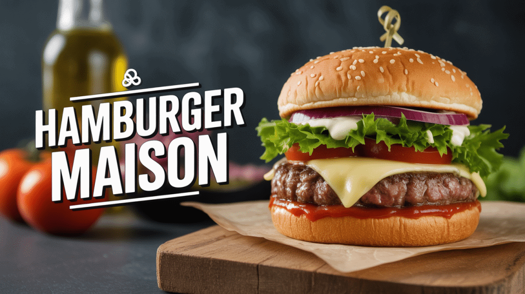recette hamburger maison avec steak fromage salade