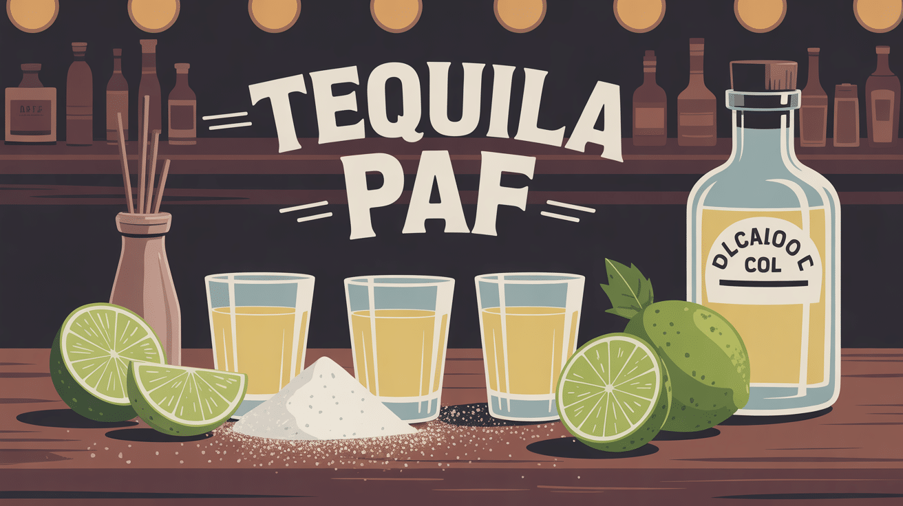 tequila paf verres bouteille citron sel bar