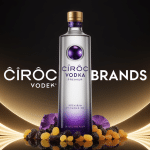 vodka brands ciroc bouteille premium entourée raisins