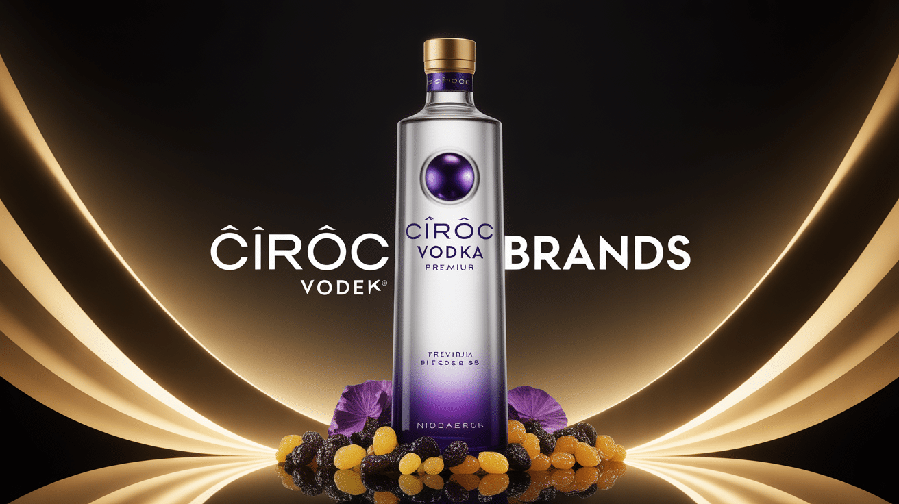 vodka brands ciroc bouteille premium entourée raisins