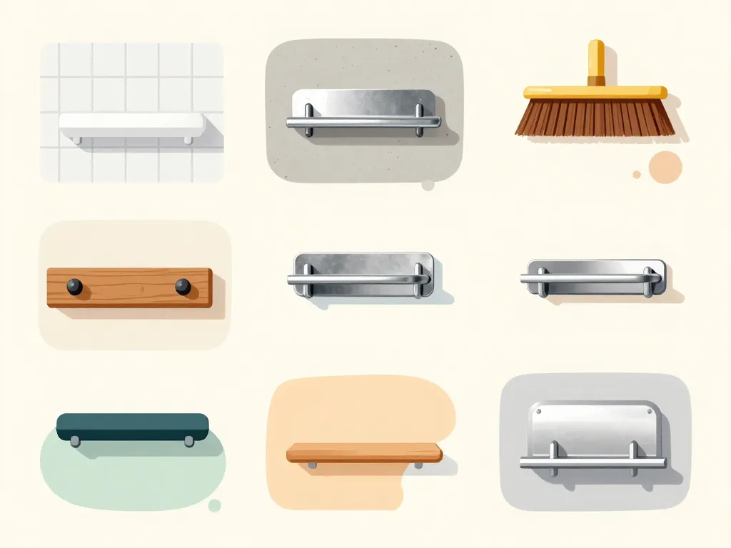 différents types d’accroche balai mural par matériaux et emplacement