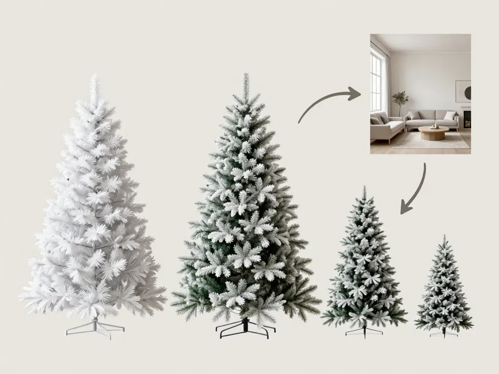 différents sapins de noel blanc adaptés à l’intérieur