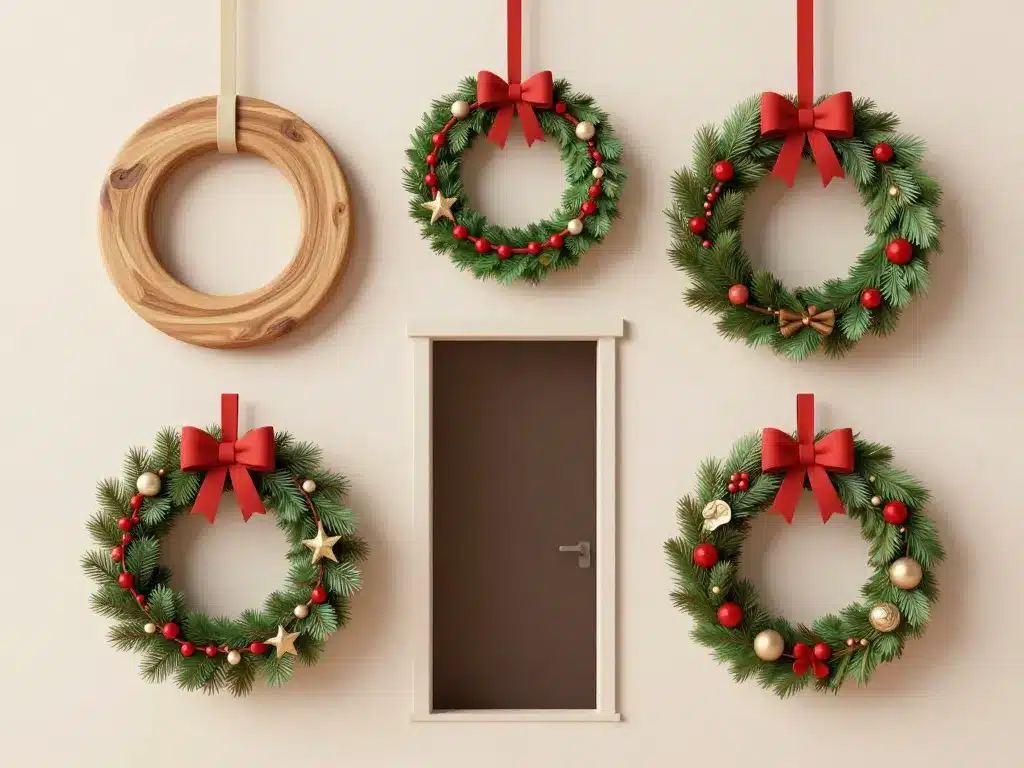 couronne de noel originale adaptation aux styles