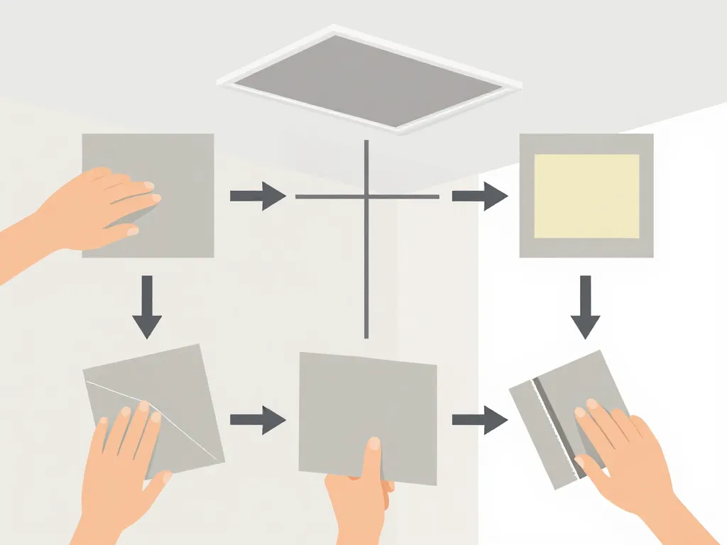 Installation étape par étape dalles en polystyrène pour plafond