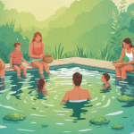eau de piscine verte remède de grand-mère illustration piscine verte