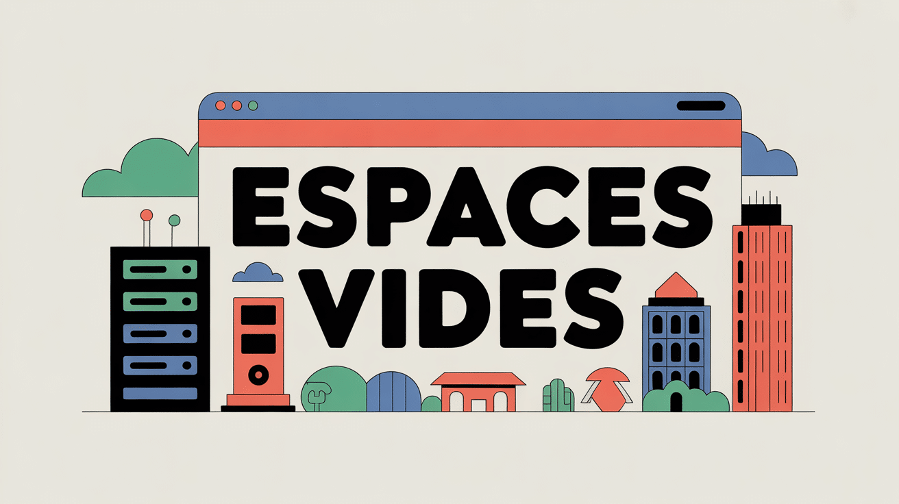 Visuel conceptuel espaces vides typographie stockage urbain