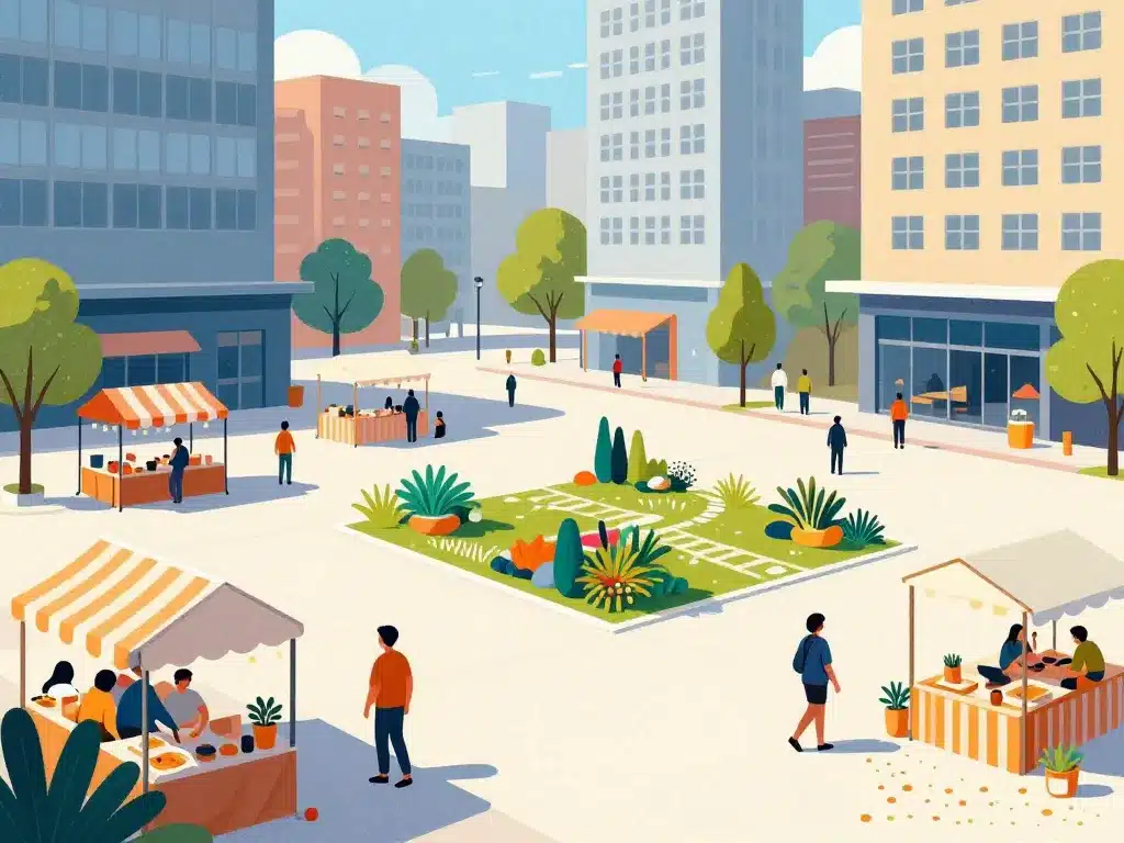 Illustration espaces vides urbains valorisés
