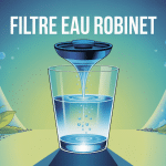 filtre eau robinet illustration moderne eau pure