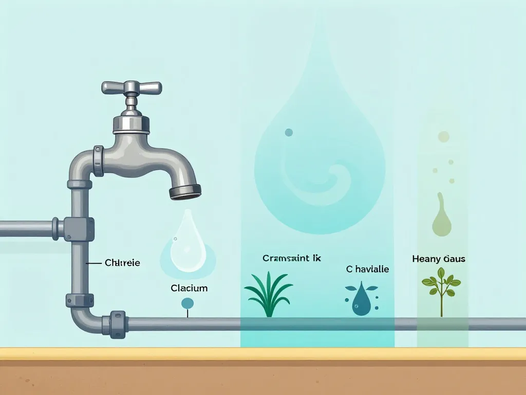 filtre eau robinet diagramme contaminants eau