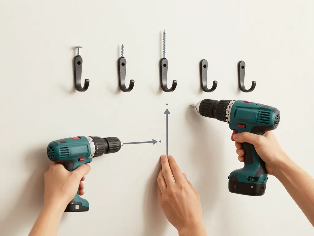 installation patère porte manteau outils étapes fixation