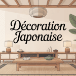 japonais deco salon zen avec meubles en bois clair et éléments naturels