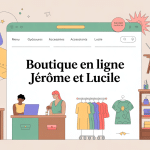 illustration boutique en ligne jérome et lucile