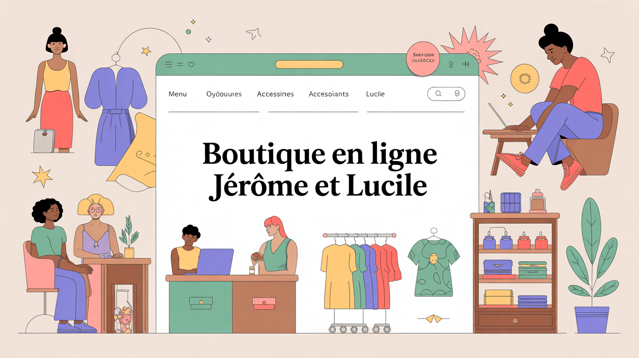 illustration boutique en ligne jérome et lucile