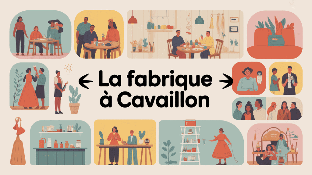 Illustration du tiers-lieu La Fabrique Cavaillon avec activités et publics