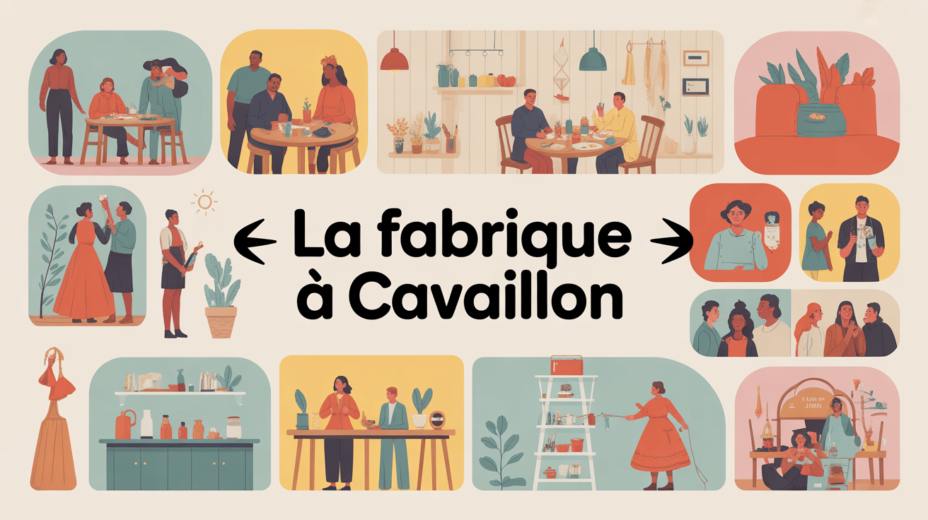 Illustration du tiers-lieu La Fabrique Cavaillon avec activités et publics