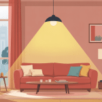 lampe halogène sur pied éclaire salon moderne