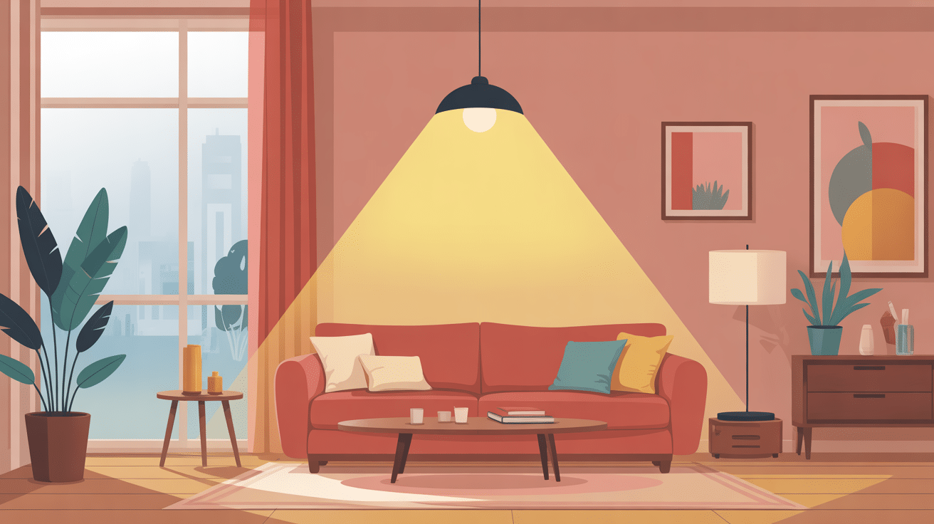 lampe halogène sur pied éclaire salon moderne