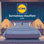 lidl surmatelas chauffant sur lit dans chambre cocooning
