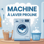 machine a laver proline stylisée dans intérieur lumineux