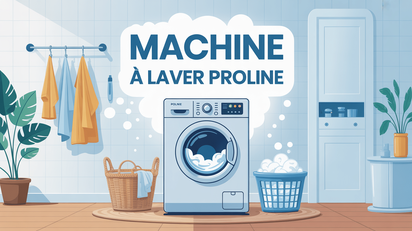 machine a laver proline stylisée dans intérieur lumineux