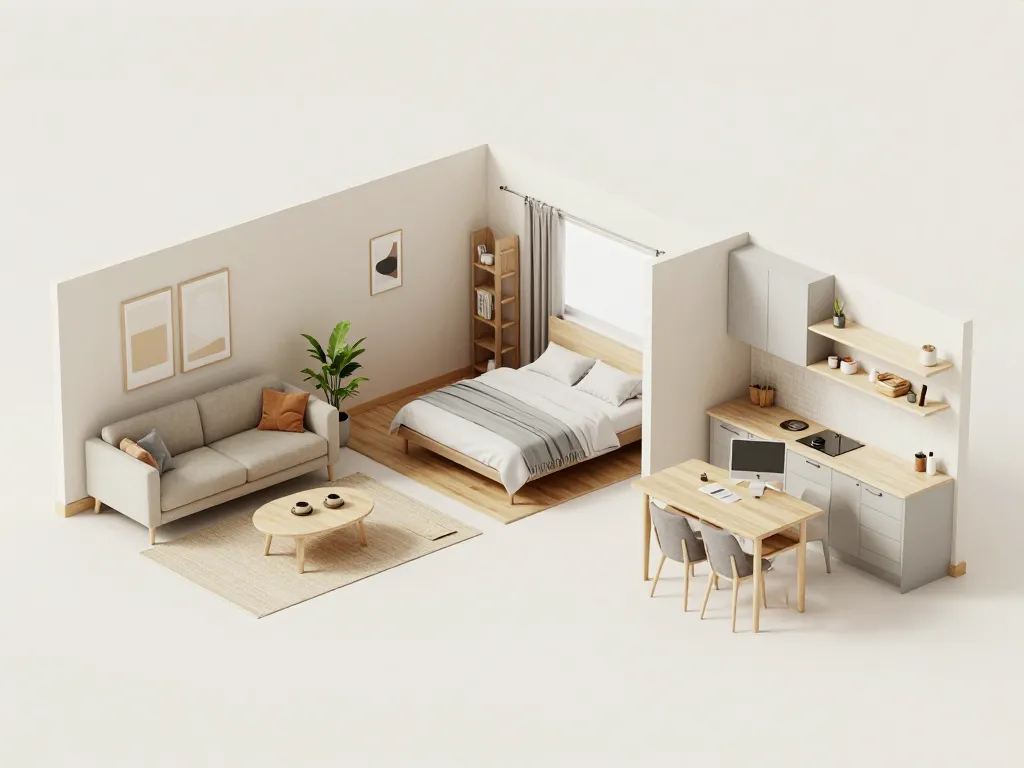 Disposition meuble appartement salon chambre cuisine bureau