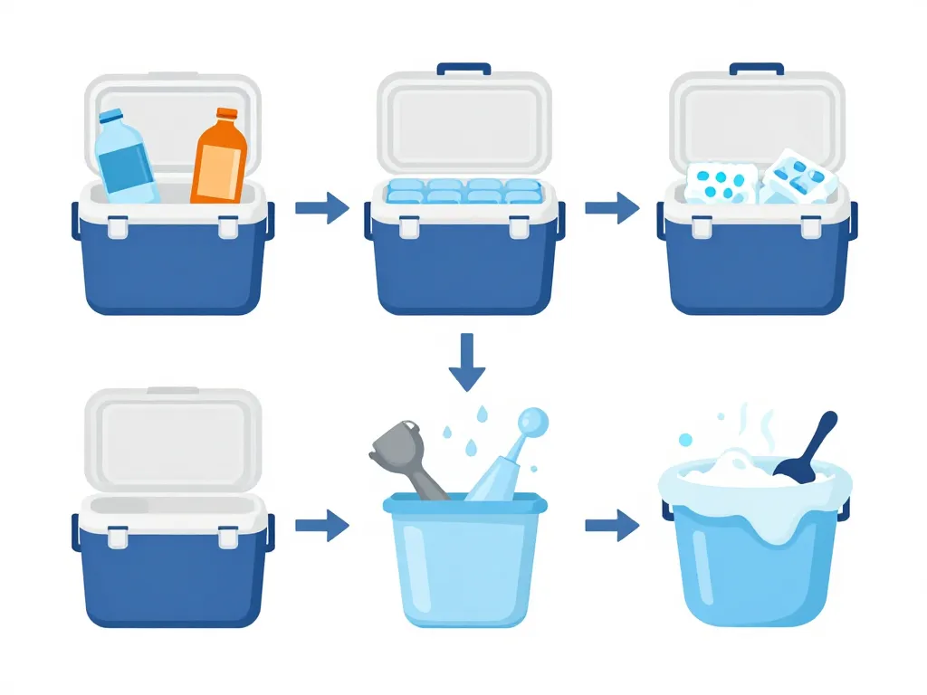 mini glacière étapes d'utilisation et nettoyage visuel