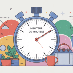illustration minuteur 20 minutes et gestion du temps