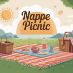 nappe picnic en plein air avec accessoires estivaux