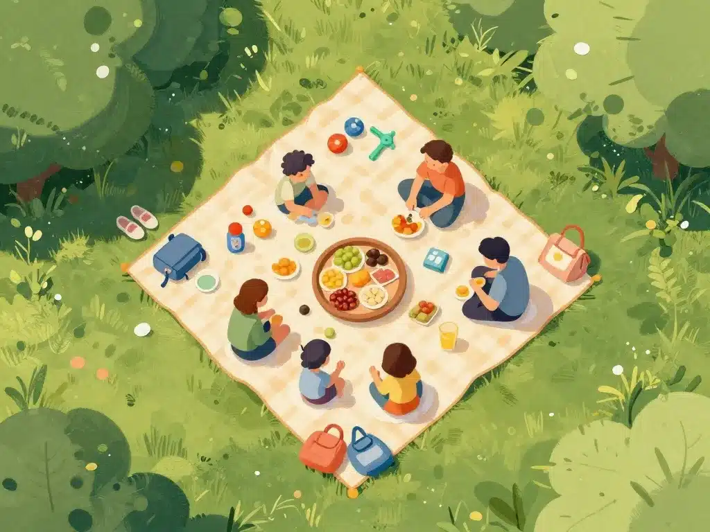 nappe picnic organisation confort en extérieur