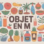 illustration collage objet en m