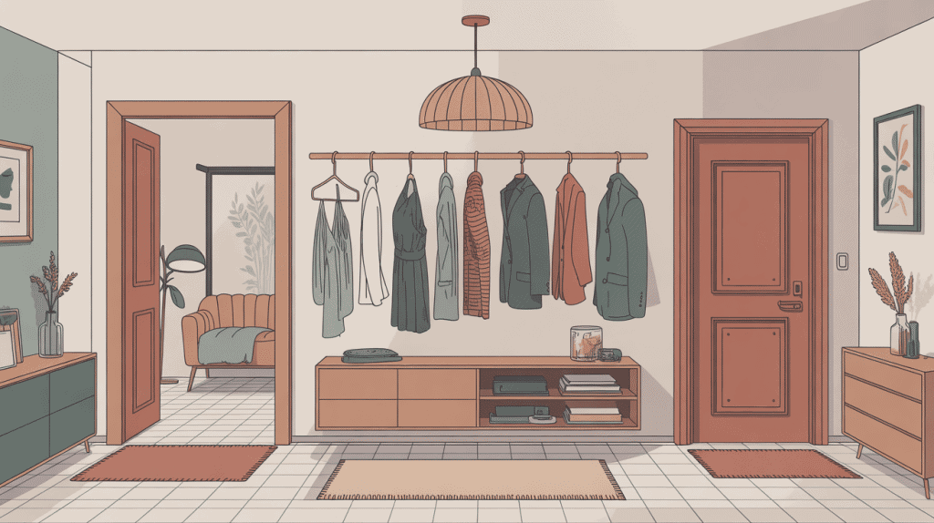 patère porte manteau différents modèles et usages dans entrée moderne