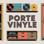 porte vinyle illustration collection disques