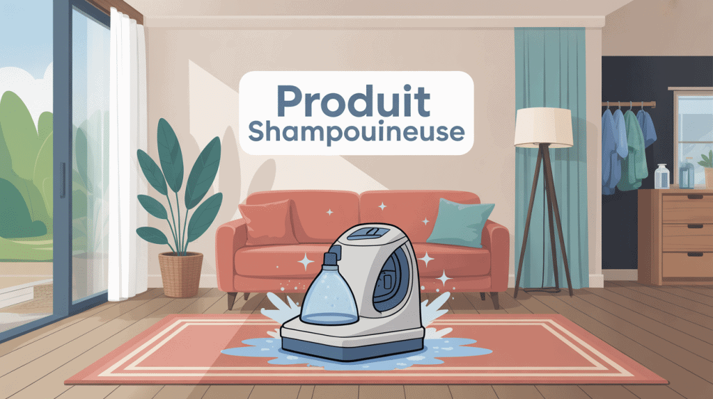 produit shampouineuse illustration tapis canapé