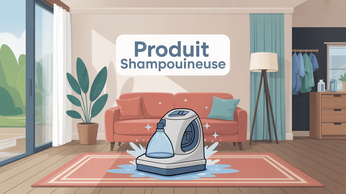 produit shampouineuse illustration tapis canapé