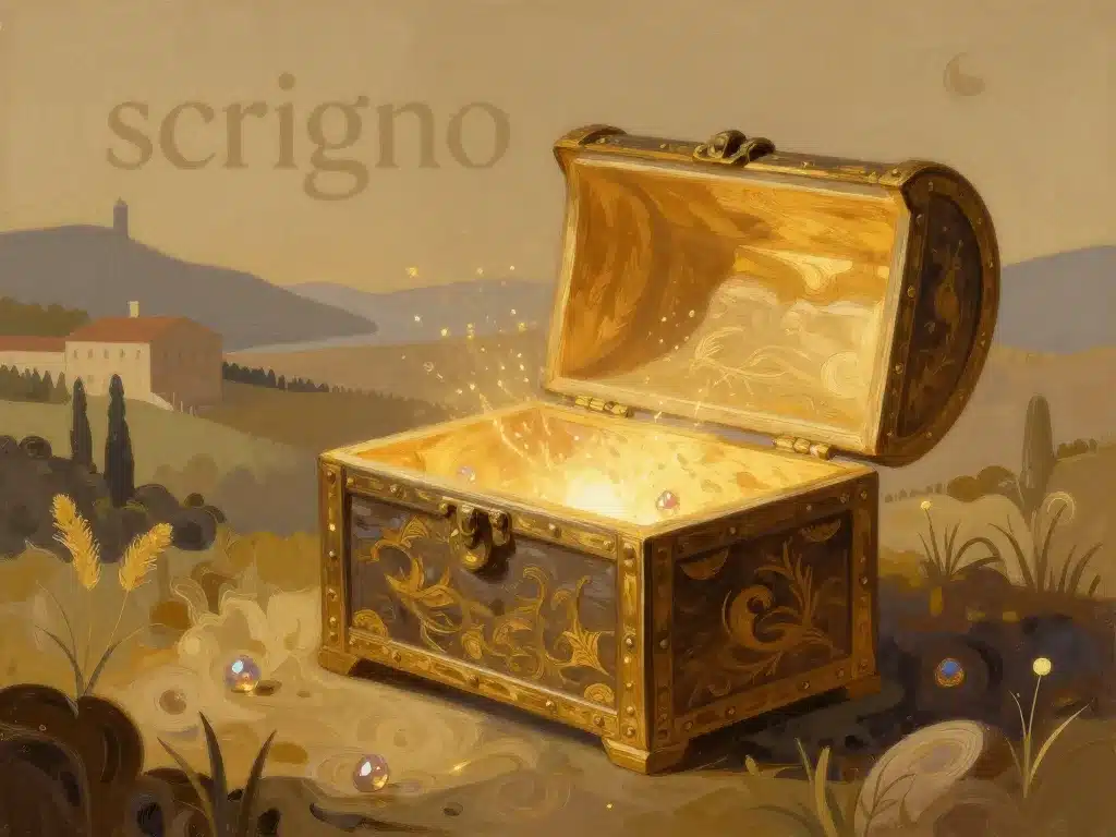 Visuel métaphore écrin Scrigno paysage italien