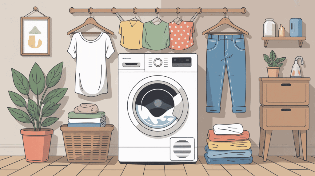 machine lavante sechant linge illustration guide