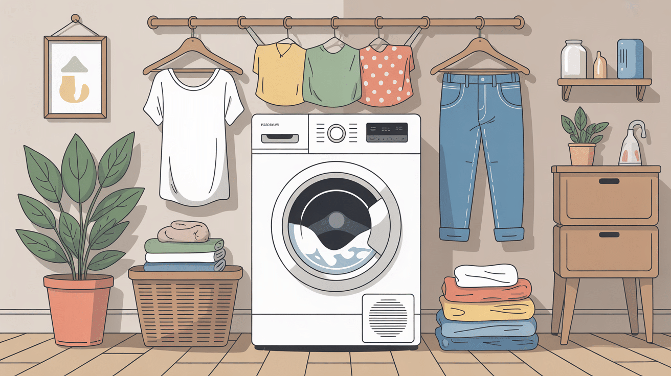 machine lavante sechant linge illustration guide