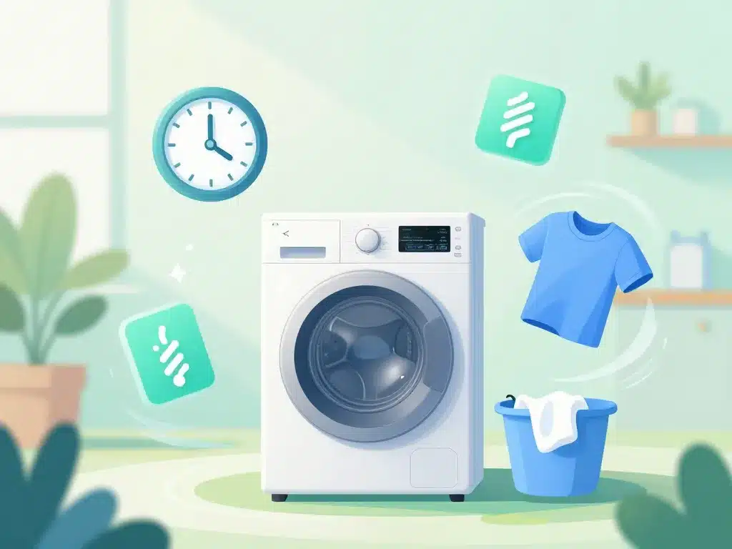 illustration optimisation energie secher linge machine a laver