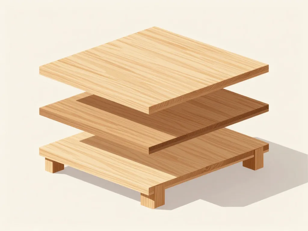 structure et matériaux illustrés d’une estrade en bois