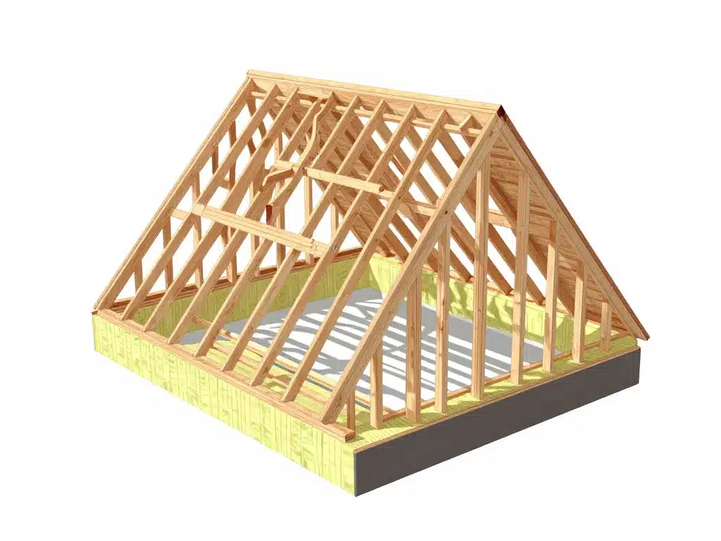 Schéma toiture chien assis charpente isolation