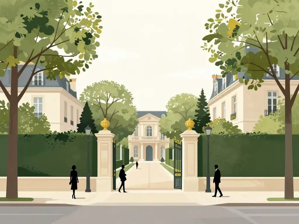 villa montmorency paris illustration environnement prive