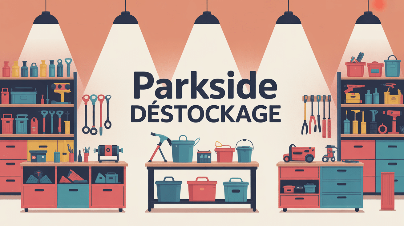 Atelier moderne avec outils Parkside destockage