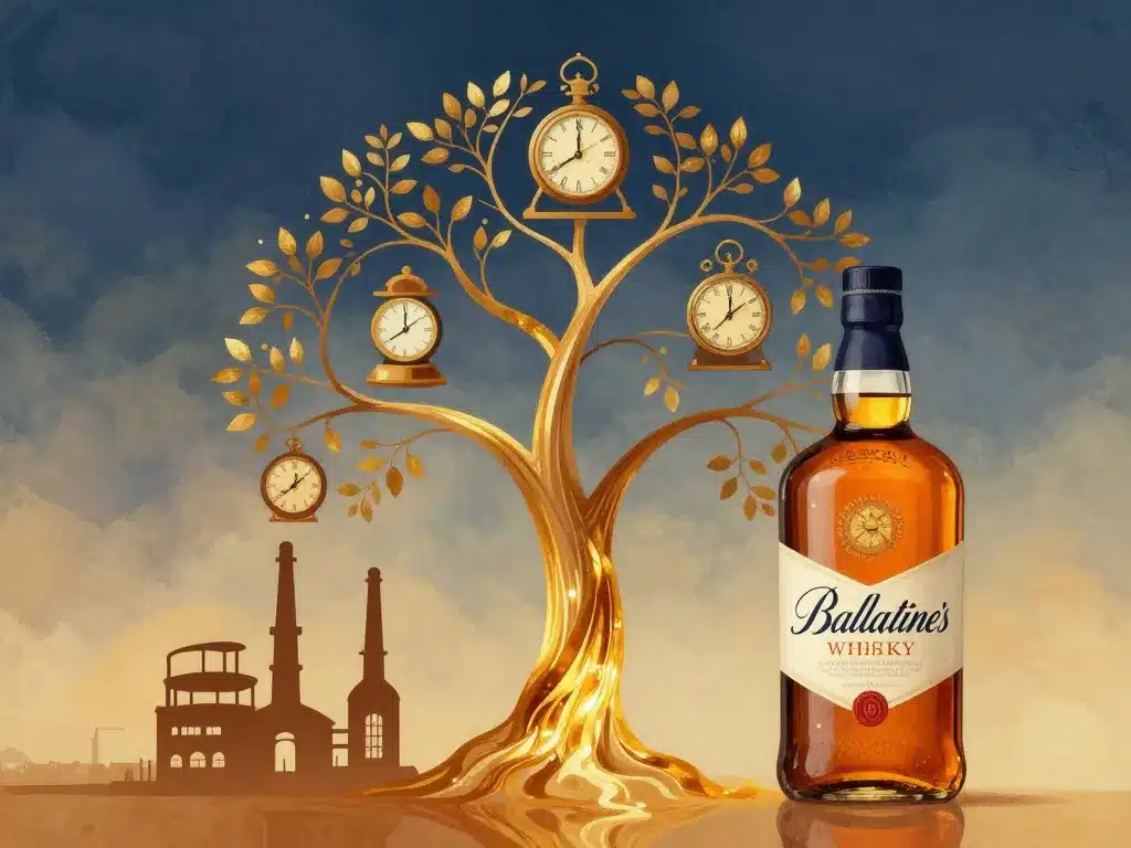 Symbolique histoire Ballantine's arbre généalogique distillerie
